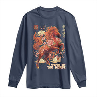 Year of the Horse Chinese New Year Long Sleeve Shirt Floral Zodiac Horse Lunar Festival - Wonder Print Shop