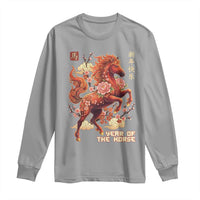 Year of the Horse Chinese New Year Long Sleeve Shirt Floral Zodiac Horse Lunar Festival - Wonder Print Shop