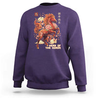Year of the Horse Chinese New Year Sweatshirt Floral Zodiac Horse Lunar Festival - Wonder Print Shop