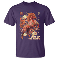 Year of the Horse Chinese New Year T Shirt Floral Zodiac Horse Lunar Festival - Wonder Print Shop