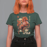 Year of the Horse Chinese New Year T Shirt For Women Floral Zodiac Horse Lunar Festival - Wonder Print Shop