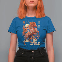 Year of the Horse Chinese New Year T Shirt For Women Floral Zodiac Horse Lunar Festival - Wonder Print Shop