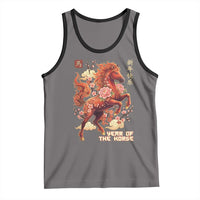 Year of the Horse Chinese New Year Tank Top Floral Zodiac Horse Lunar Festival - Wonder Print Shop