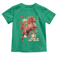 Year of the Horse Chinese New Year Toddler T Shirt Floral Zodiac Horse Lunar Festival - Wonder Print Shop