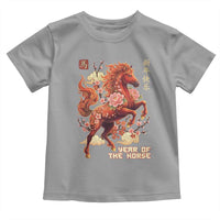 Year of the Horse Chinese New Year Toddler T Shirt Floral Zodiac Horse Lunar Festival - Wonder Print Shop