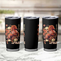 Year of the Horse Chinese New Year Tumbler Cup Floral Zodiac Horse Lunar Festival - Wonder Print Shop