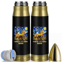 Year of the Horse Starry Night Inspired Graphic Bullet Tumbler Golden Horse Chinese Zodiac Art - Wonder Print Shop