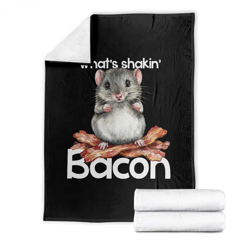 What is Shakin Bacon Funny Mouse Throw Blanket Pun Animal Humor - Wonder Print Shop