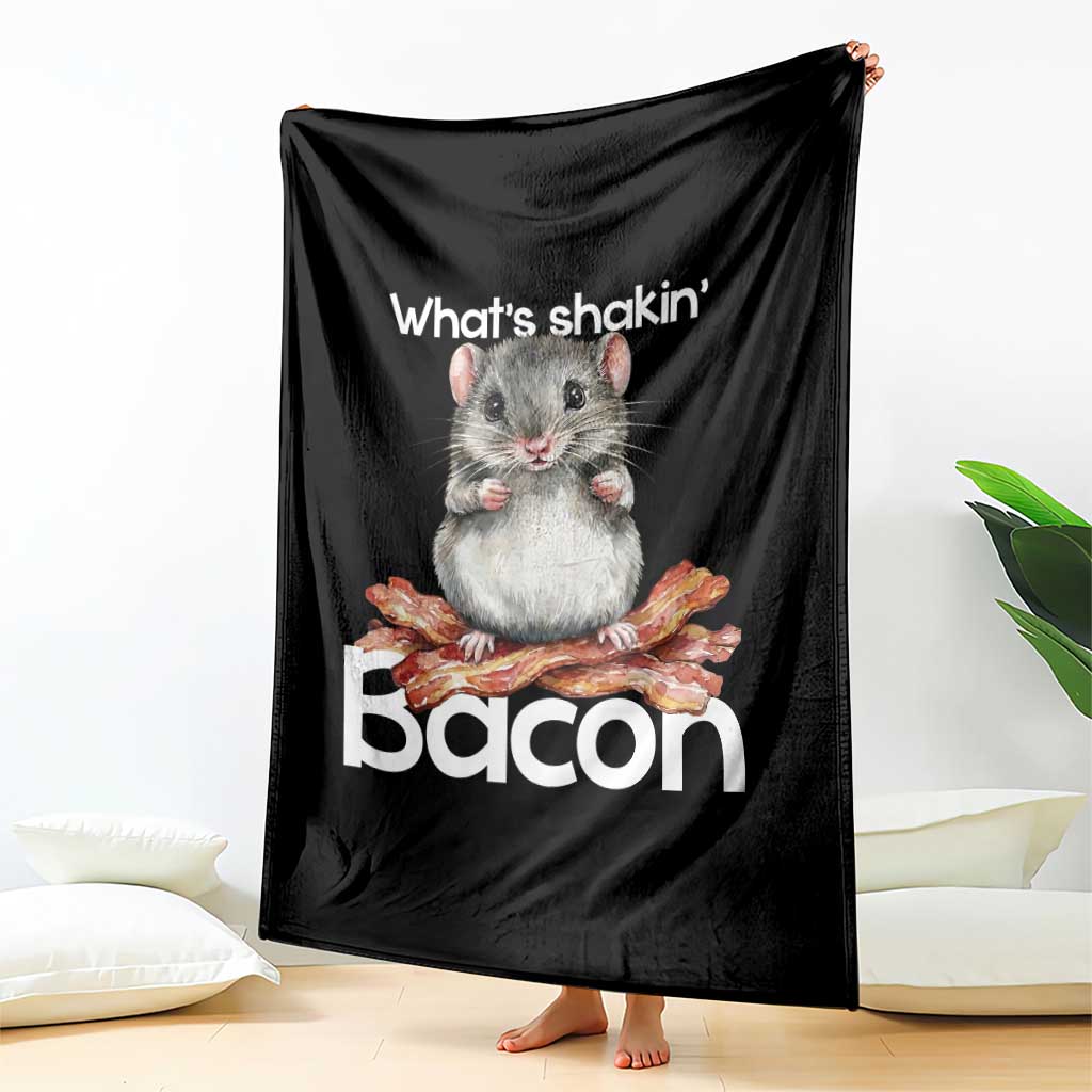 What is Shakin Bacon Funny Mouse Throw Blanket Pun Animal Humor - Wonder Print Shop