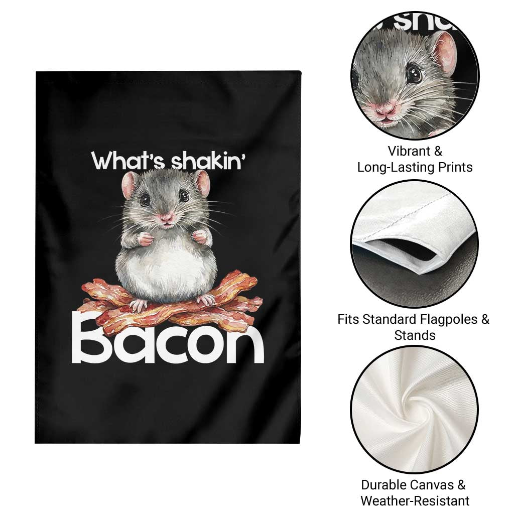 What is Shakin Bacon Funny Mouse Garden Flag Pun Animal Humor - Wonder Print Shop