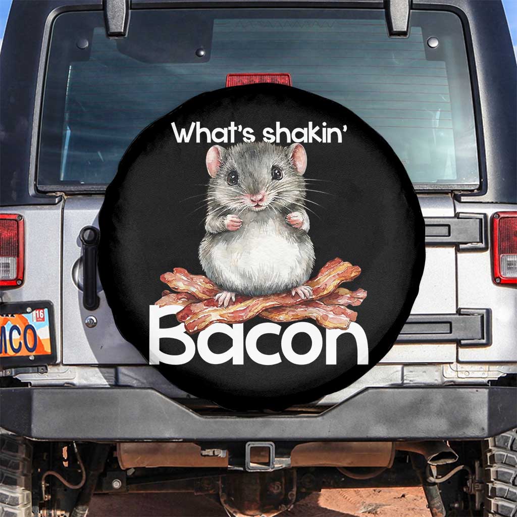 What is Shakin Bacon Funny Mouse Spare Tire Cover Pun Animal Humor - Wonder Print Shop
