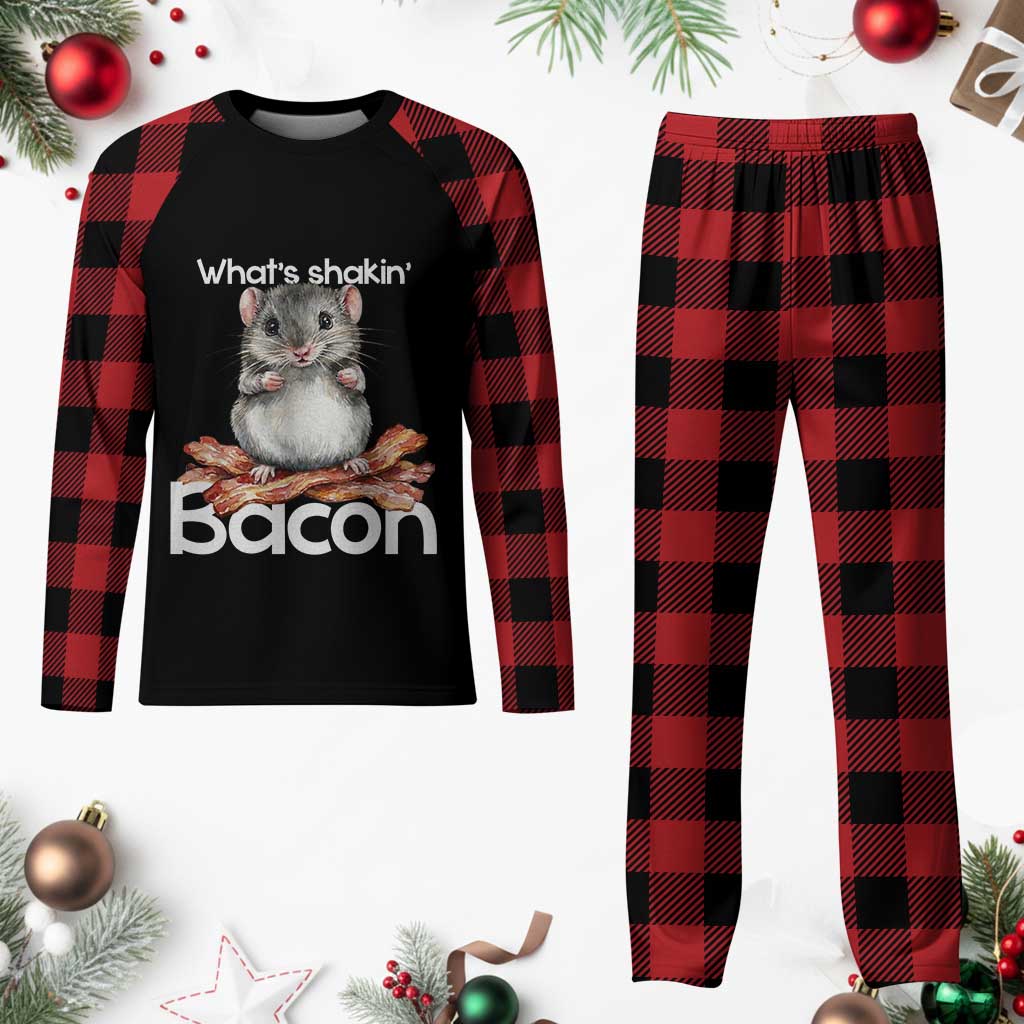 What is Shakin Bacon Funny Mouse Plaid Pajama Set Pun Animal Humor - Wonder Print Shop