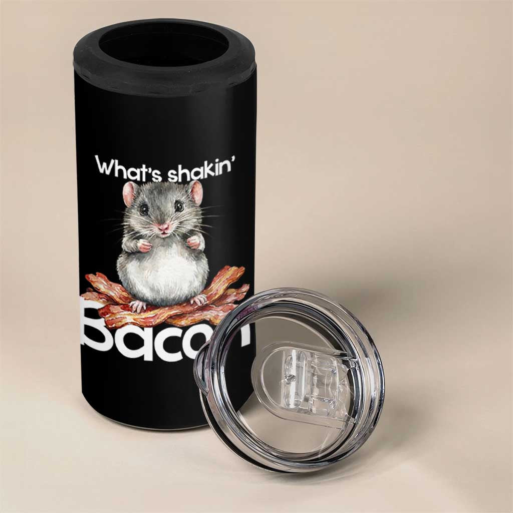 What is Shakin Bacon Funny Mouse 4 in 1 Can Cooler Tumbler Pun Animal Humor - Wonder Print Shop