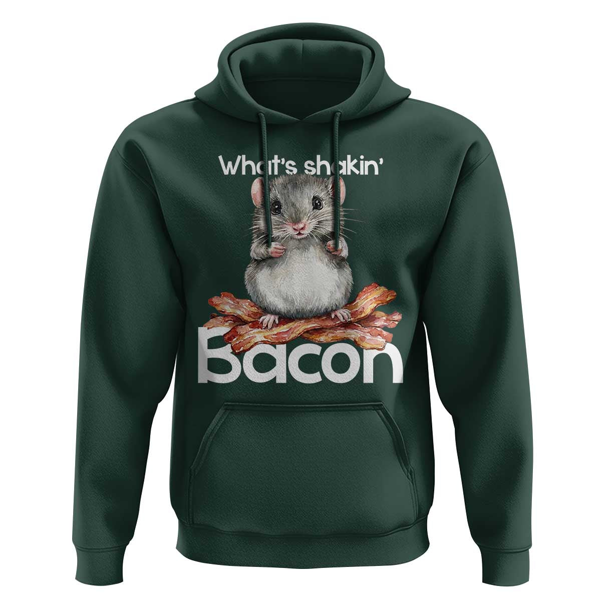 What is Shakin Bacon Funny Mouse Hoodie Pun Animal Humor - Wonder Print Shop
