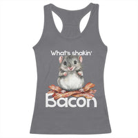 What is Shakin Bacon Funny Mouse Racerback Tank Top Pun Animal Humor - Wonder Print Shop