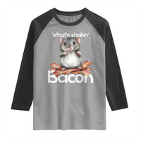 What is Shakin Bacon Funny Mouse Raglan Shirt Pun Animal Humor - Wonder Print Shop