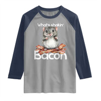 What is Shakin Bacon Funny Mouse Raglan Shirt Pun Animal Humor - Wonder Print Shop