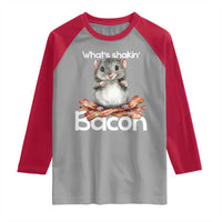 What is Shakin Bacon Funny Mouse Raglan Shirt Pun Animal Humor - Wonder Print Shop