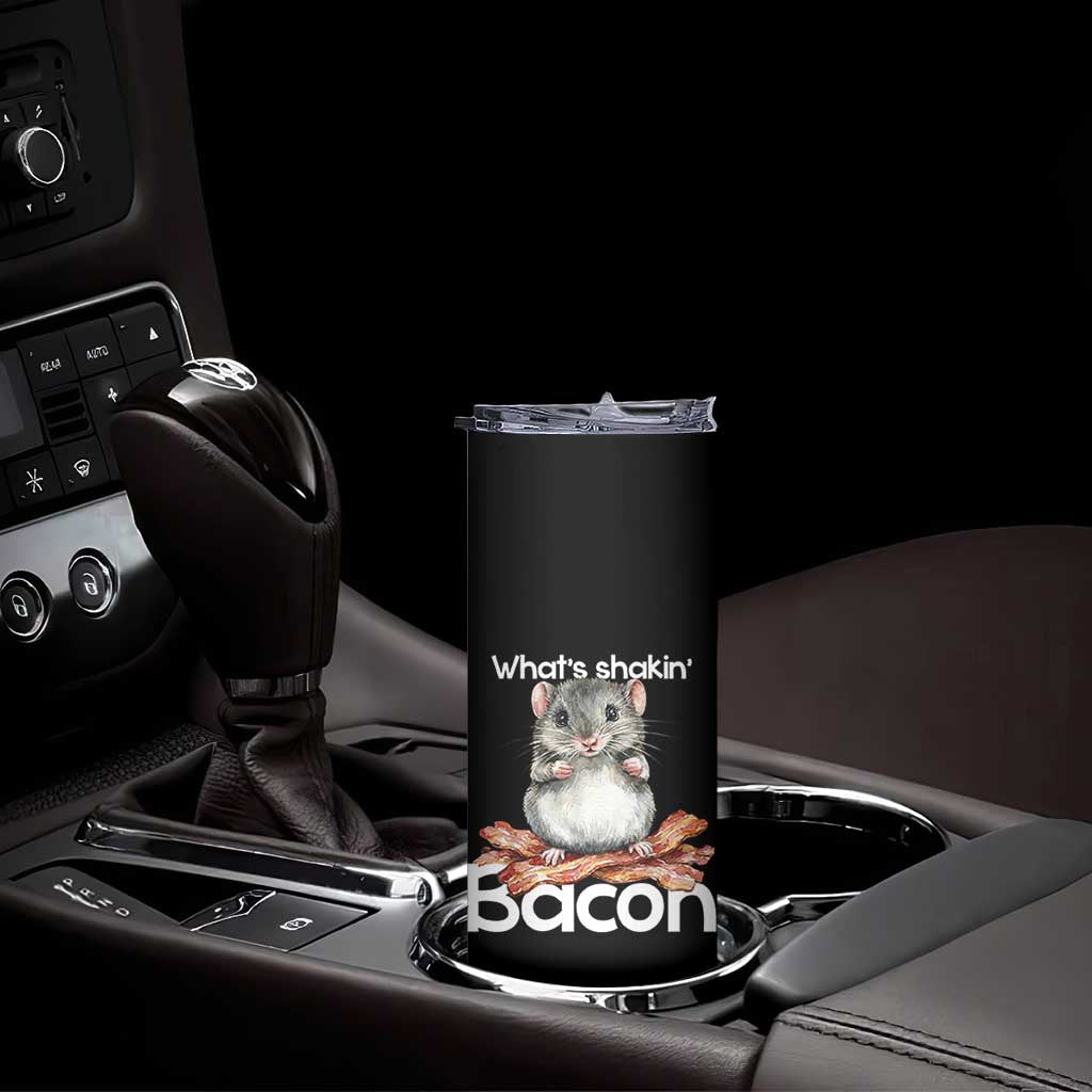 What is Shakin Bacon Funny Mouse Skinny Tumbler Pun Animal Humor - Wonder Print Shop