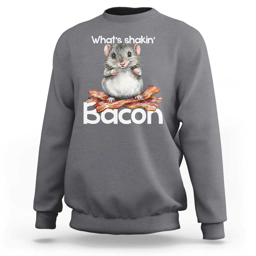 What is Shakin Bacon Funny Mouse Sweatshirt Pun Animal Humor - Wonder Print Shop