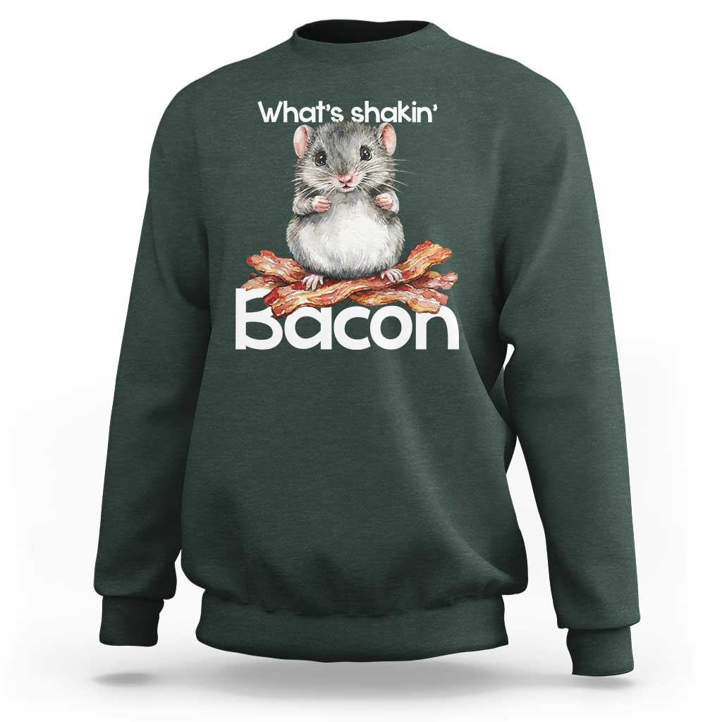 What is Shakin Bacon Funny Mouse Sweatshirt Pun Animal Humor - Wonder Print Shop