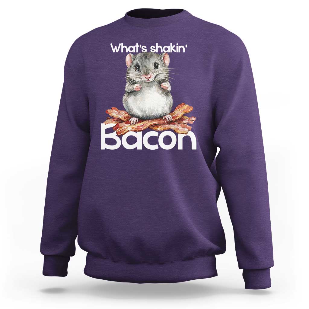 What is Shakin Bacon Funny Mouse Sweatshirt Pun Animal Humor - Wonder Print Shop