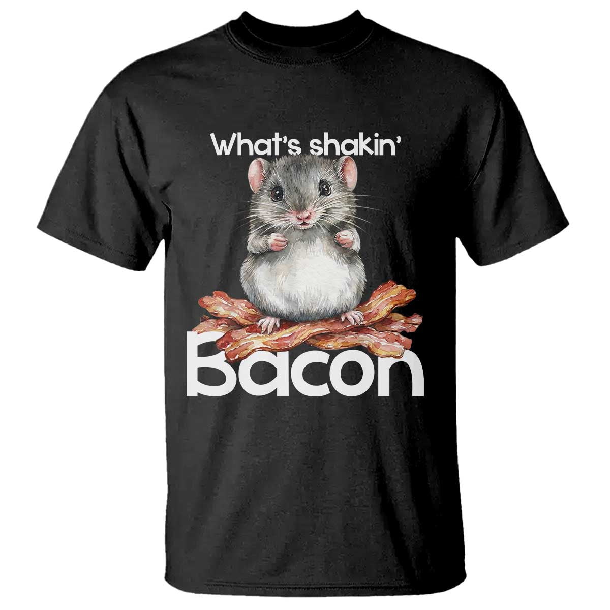 What is Shakin Bacon Funny Mouse T Shirt Pun Animal Humor - Wonder Print Shop