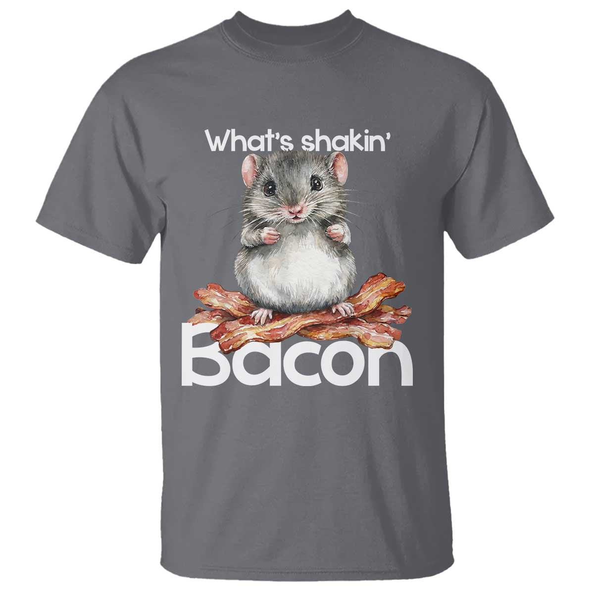 What is Shakin Bacon Funny Mouse T Shirt Pun Animal Humor - Wonder Print Shop