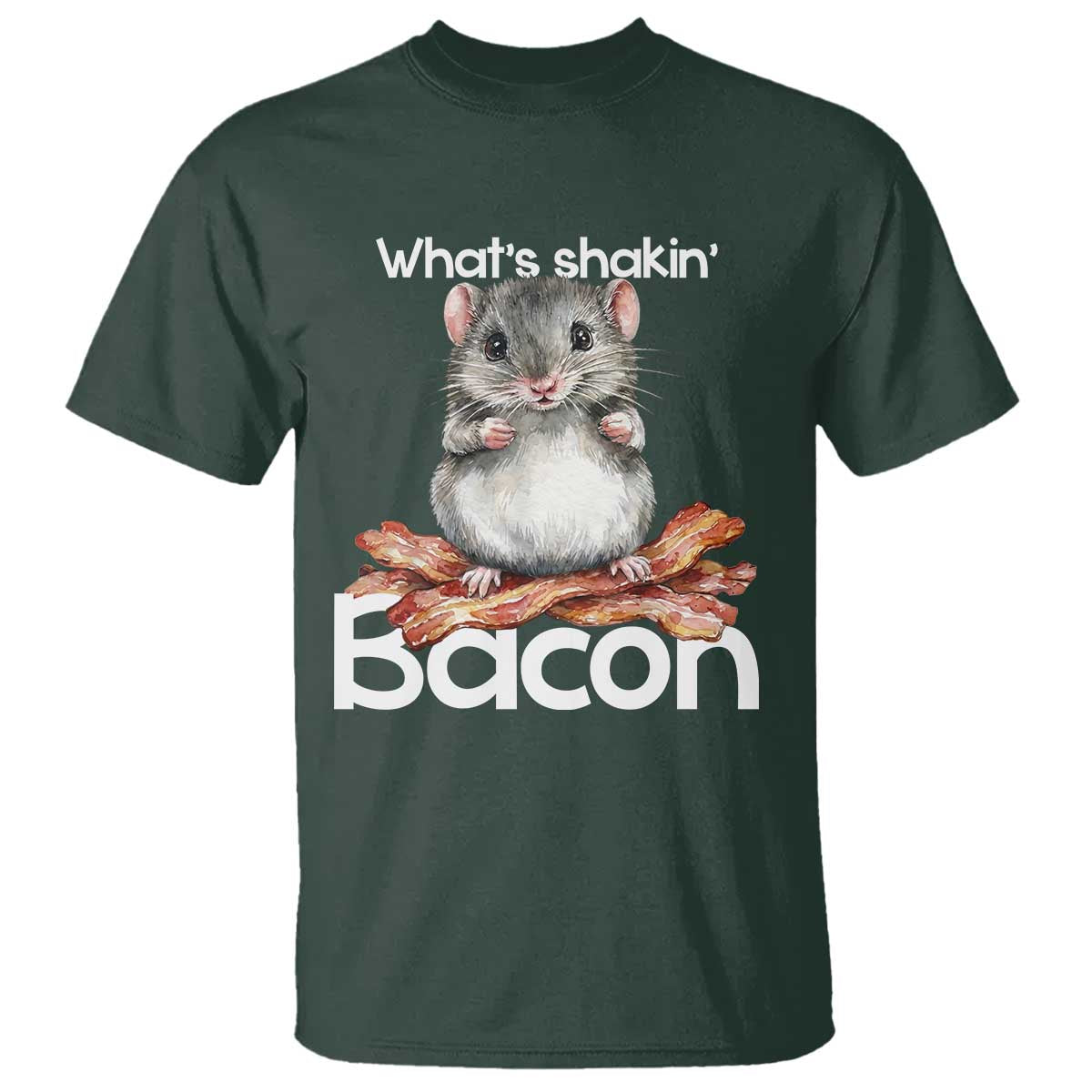 What is Shakin Bacon Funny Mouse T Shirt Pun Animal Humor - Wonder Print Shop