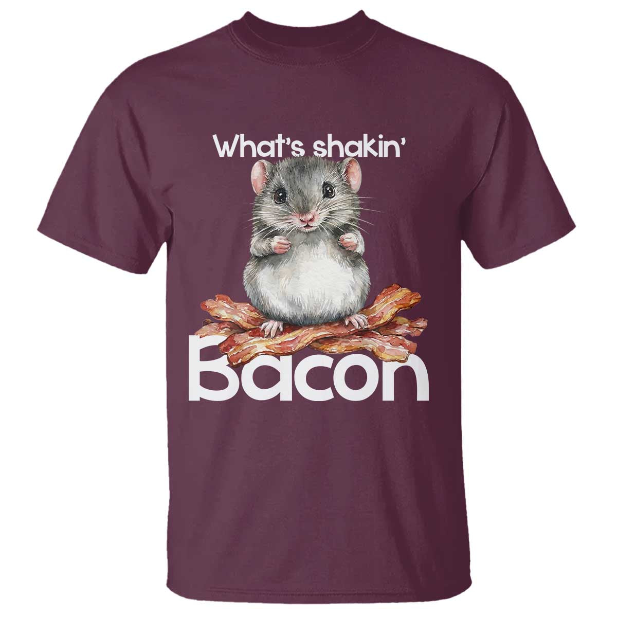 What is Shakin Bacon Funny Mouse T Shirt Pun Animal Humor - Wonder Print Shop