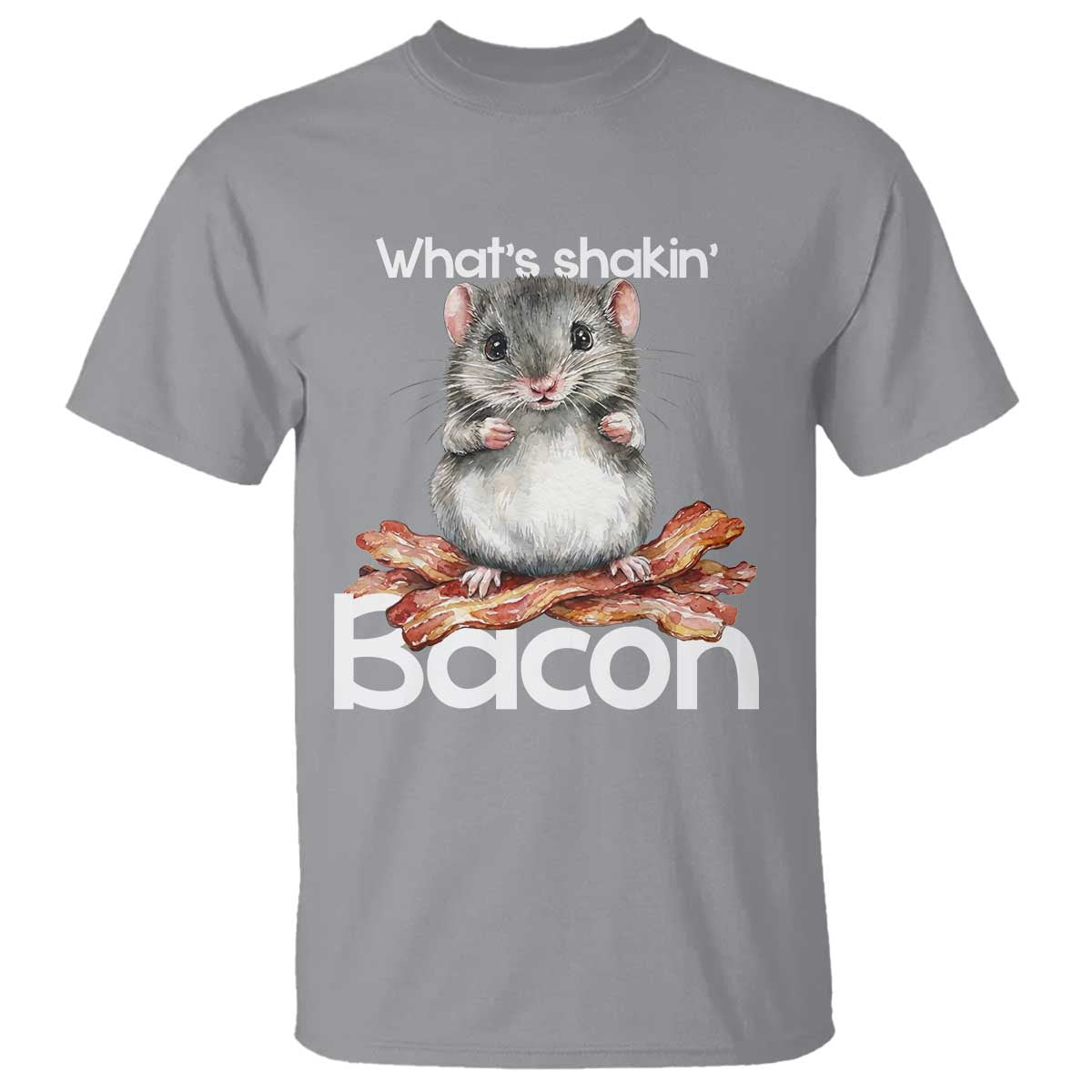 What is Shakin Bacon Funny Mouse T Shirt Pun Animal Humor - Wonder Print Shop