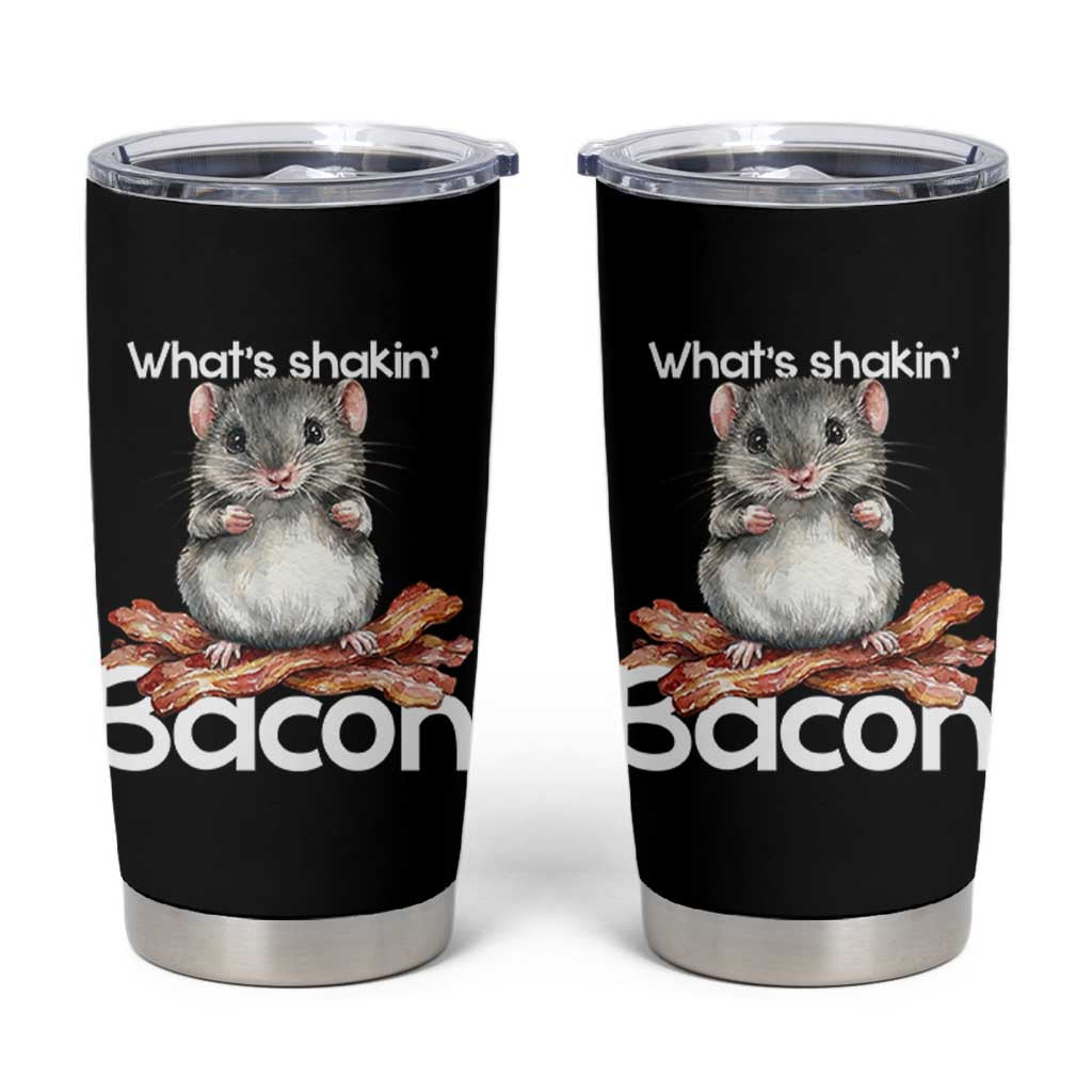 What is Shakin Bacon Funny Mouse Tumbler Cup Pun Animal Humor - Wonder Print Shop