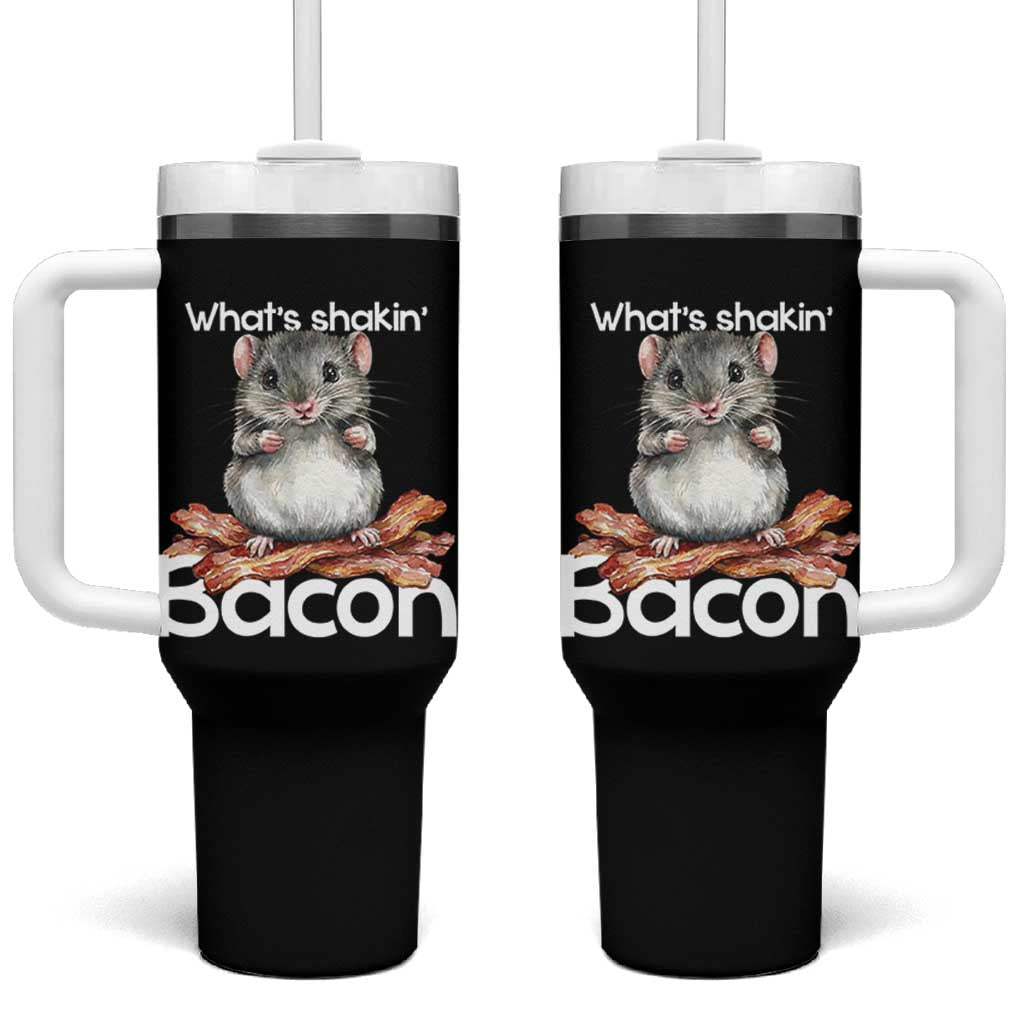 What is Shakin Bacon Funny Mouse Tumbler With Handle Pun Animal Humor - Wonder Print Shop