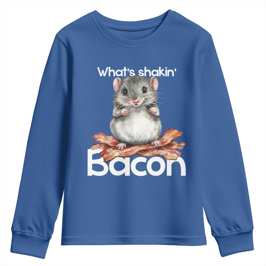 What is Shakin Bacon Funny Mouse Youth Sweatshirt Pun Animal Humor - Wonder Print Shop