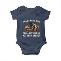 Teach Your Kids To Change Their Oil Baby Onesie Not Their Gender Dad and Son Father's Day - Wonder Print Shop