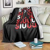 Siuuuu Celebration Number 7 Seven Soccer Fans Throw Blanket