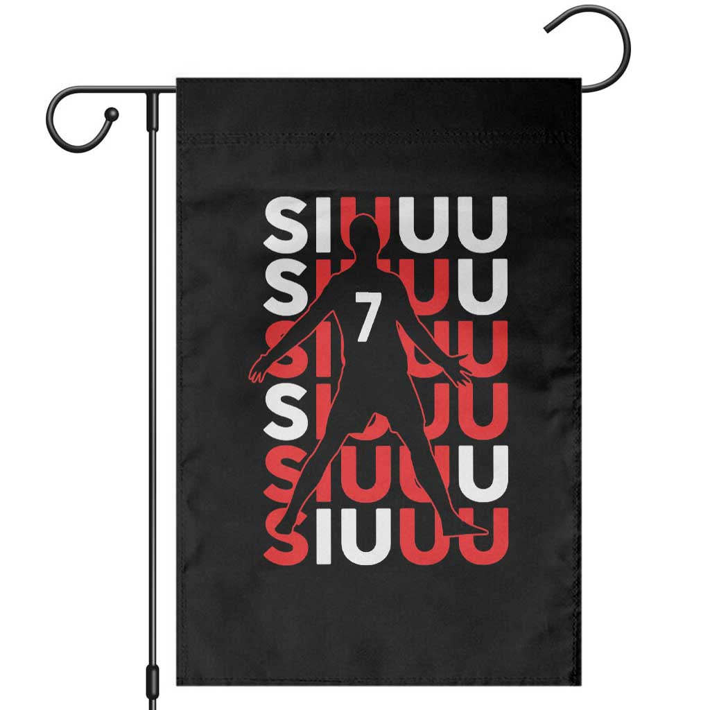 Siuuuu Celebration Number 7 Seven Soccer Fans Garden Flag