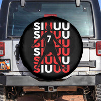 Siuuuu Celebration Number 7 Seven Soccer Fans Spare Tire Cover