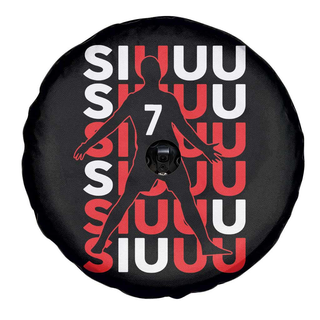 Siuuuu Celebration Number 7 Seven Soccer Fans Spare Tire Cover