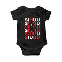 Siuuuu Celebration Number 7 Seven Soccer Fans Baby Onesie