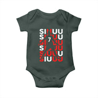 Siuuuu Celebration Number 7 Seven Soccer Fans Baby Onesie