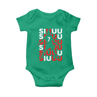 Siuuuu Celebration Number 7 Seven Soccer Fans Baby Onesie