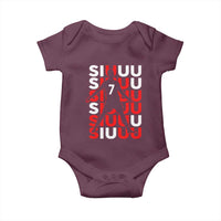 Siuuuu Celebration Number 7 Seven Soccer Fans Baby Onesie