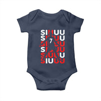 Siuuuu Celebration Number 7 Seven Soccer Fans Baby Onesie