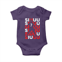 Siuuuu Celebration Number 7 Seven Soccer Fans Baby Onesie