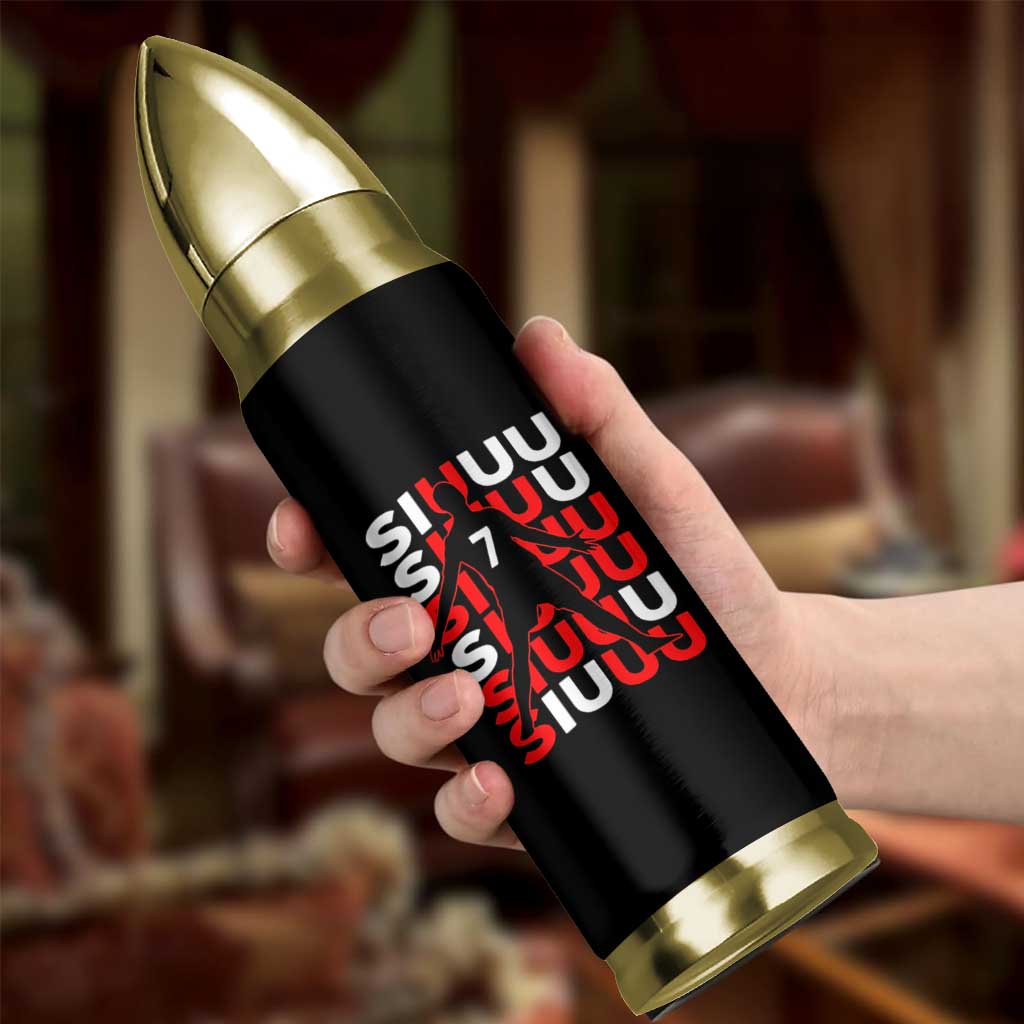 Siuuuu Celebration Number 7 Seven Soccer Fans Bullet Tumbler