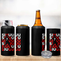 Siuuuu Celebration Number 7 Seven Soccer Fans 4 in 1 Can Cooler Tumbler