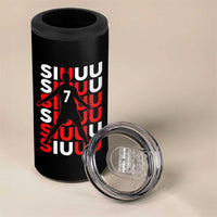 Siuuuu Celebration Number 7 Seven Soccer Fans 4 in 1 Can Cooler Tumbler