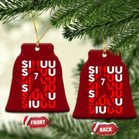Siuuuu Celebration Number 7 Seven Soccer Fans Ceramic Ornament