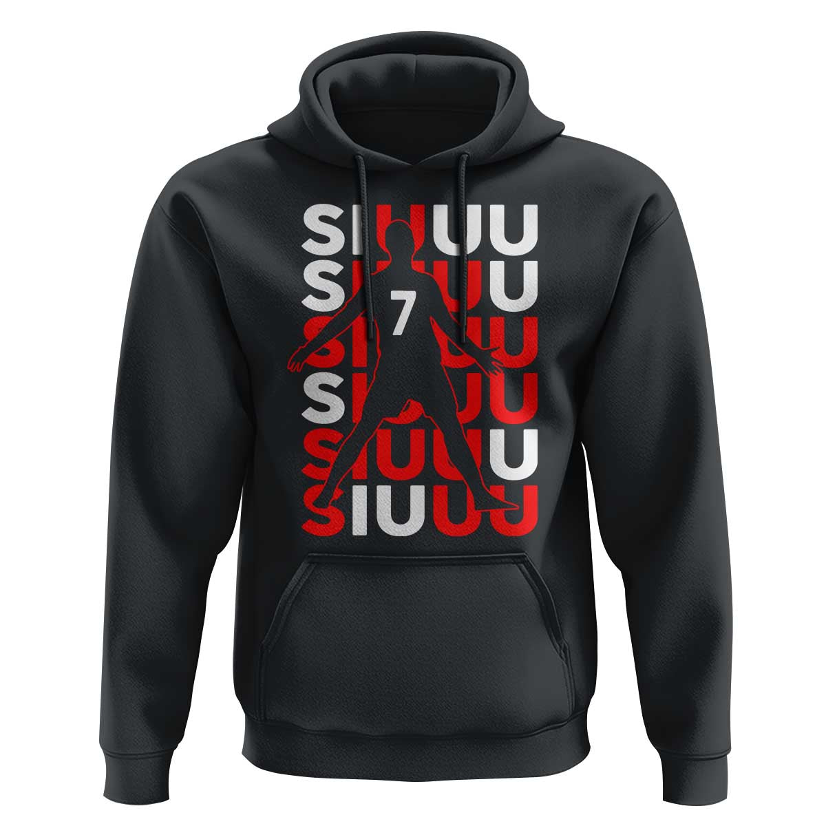 Siuuuu Celebration Number 7 Seven Soccer Fans Hoodie